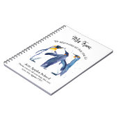 Lehrer Wertschätzung Aquarellpinguin Notizblock (Linke Seite)