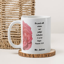Lehrer Wertschätzung Bibel Verse Sprichwörter 31:2 Kaffeetasse