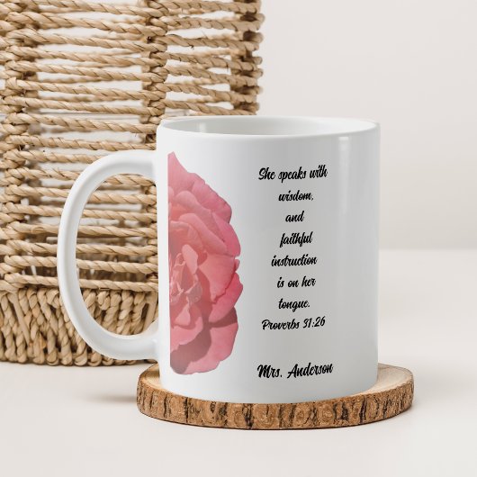 Lehrer Wertschätzung Bibel Verse Sprichwörter 31:2 Kaffeetasse