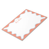 Lehrer Wertschätzung Blue Peach Wavy Notizblock (angewinkelt)