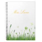 Lehrer Wertschätzung Boho Floral Notebook Notizblock (Vorderseite)