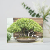 Lehrer Wertschätzung Bonsai Tree Danke Karte (Stehend Vorderseite)