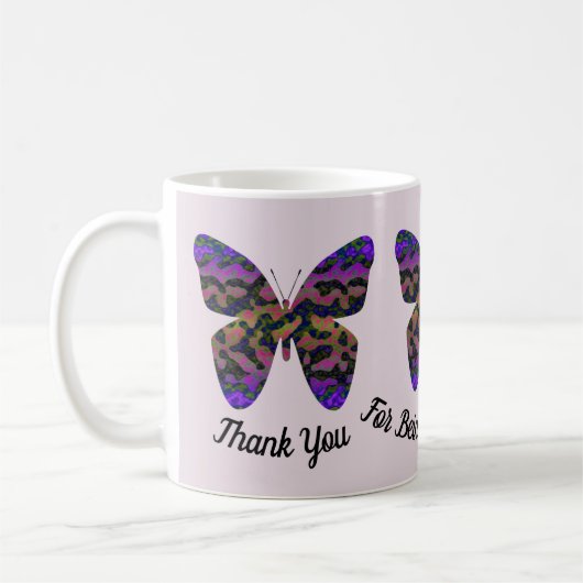 Lehrer Wertschätzung Bright Butterfly Danke Kaffeetasse (Links)