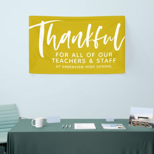 Lehrer Wertschätzung dankbar Skript gelb Banner (Messeveranstaltung)