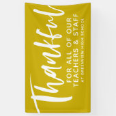 Lehrer Wertschätzung dankbar Skript gelb Banner (Vertikal)