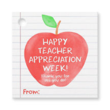 Lehrer Wertschätzung Danke Apple Tag