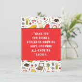 Lehrer Wertschätzung Dankeschön Karte (Stehend Vorderseite)