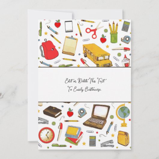 Lehrer Wertschätzung Dankeschön Karte (Rückseite)