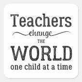 Lehrer Wertschätzung einfache Typografie Zitat Quadratischer Aufkleber (Vorderseite)