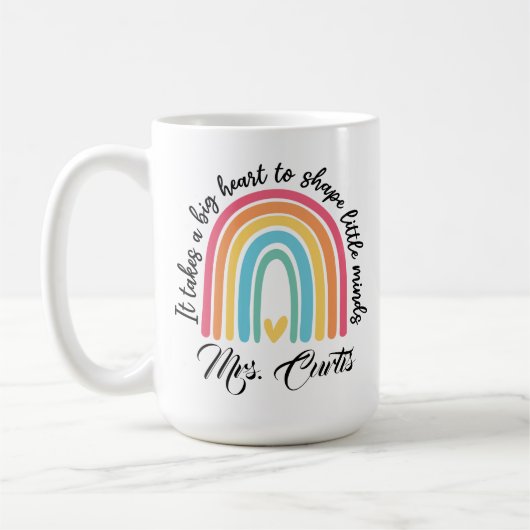 Lehrer Wertschätzung Es braucht ein großes Herz, u Kaffeetasse (Links)