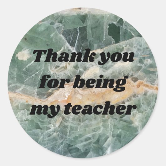 Lehrer Wertschätzung Fluoritfotografie Vielen Dank Runder Aufkleber (Vorderseite)