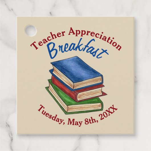 Lehrer Wertschätzung Frühstück Rente Party Geschenkanhänger (Vorderseite)