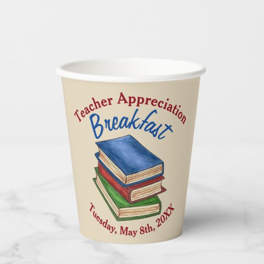 Lehrer Wertschätzung Frühstück Rente Party Pappbecher (Vorderseite)