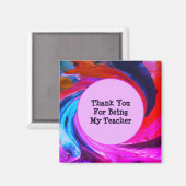 Lehrer Wertschätzung Gefärbte Krawatte Klassenzimm Magnet (Vorderseite/Rückseite)