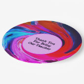 Lehrer Wertschätzung Gefärbte Krawatte Klassenzimm Pappteller (Schrägansicht)