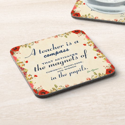 Lehrer Wertschätzung Geschenk Ein Lehrer ist ein K Getränkeuntersetzer (Linke Seite)