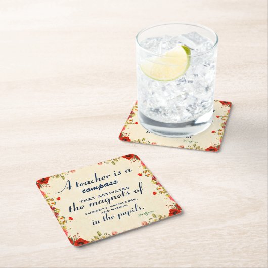 Lehrer Wertschätzung Geschenk Ein Lehrer ist ein K Rechteckiger Pappuntersetzer (Vor Ort)