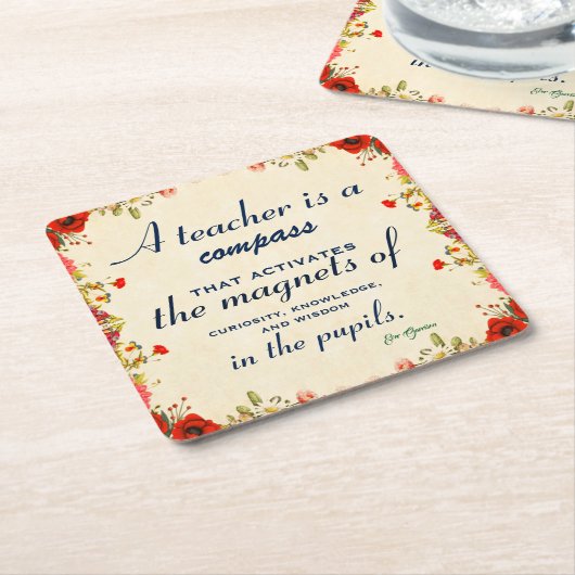 Lehrer Wertschätzung Geschenk Ein Lehrer ist ein K Rechteckiger Pappuntersetzer (angewinkelt)