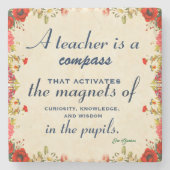 Lehrer Wertschätzung Geschenk Ein Lehrer ist ein K Steinuntersetzer (Vorderseite)