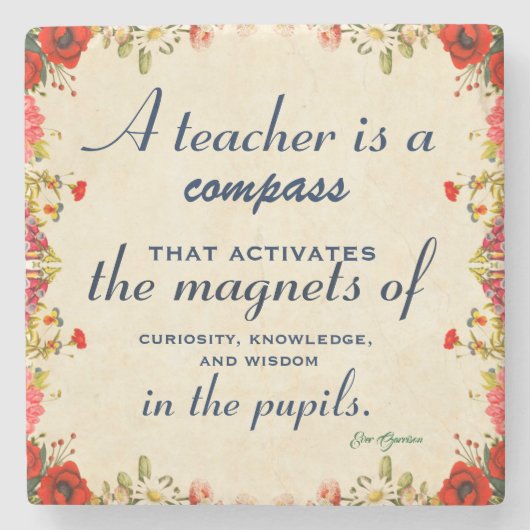 Lehrer Wertschätzung Geschenk Ein Lehrer ist ein K Steinuntersetzer (Vorderseite)