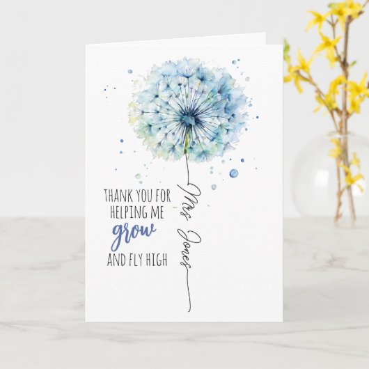 Lehrer Wertschätzung Geschenk Lüster Fliege Karte (Gelbe Blume)