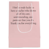 Lehrer Wertschätzung Geschenk Packung Yoga Lehrer Mittlere Geschenktüte (Rückseite)