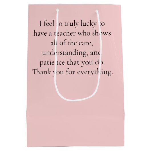Lehrer Wertschätzung Geschenk Packung Yoga Lehrer Mittlere Geschenktüte (Rückseite)