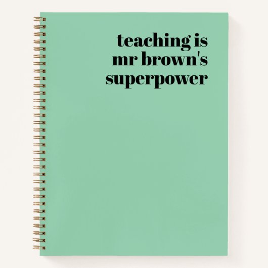 Lehrer Wertschätzung Geschenk Retro Superpower Gre Notizblock (Vorderseite)