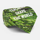 Lehrer Wertschätzung Grün Spirale Abstrakt Krawatte (Gerollt)