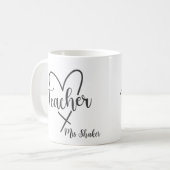 Lehrer Wertschätzung Individuelle Name Vielen Dank Kaffeetasse (Vorderseite Links)