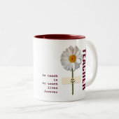 Lehrer Wertschätzung lächelnd Daisy Geschenk Zweifarbige Tasse (VorderseiteRechts)