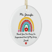 Lehrer Wertschätzung mit Dankeschön Nachricht Cust Keramik Ornament (Rechts)