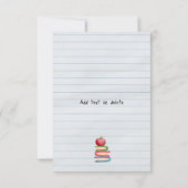 Lehrer-Wertschätzung mit Herz Dankeskarte (Rückseite)