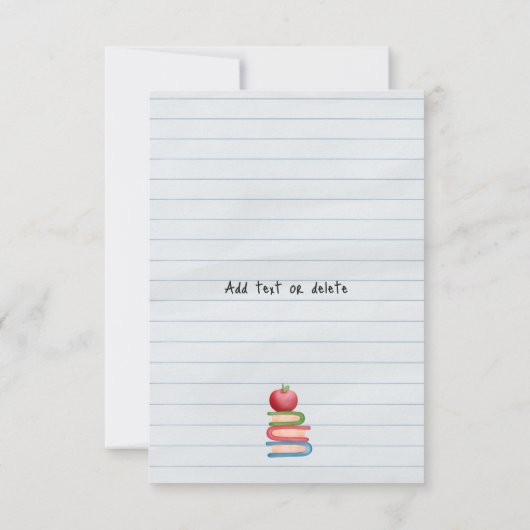 Lehrer-Wertschätzung mit Herz Dankeskarte (Rückseite)