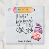 Lehrer-Wertschätzung mit Herz Geschenkanhänger (Vorderseite)