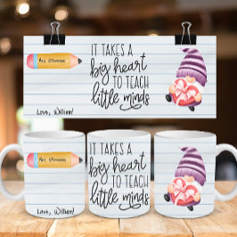 Lehrer-Wertschätzung mit Herz Kaffeetasse