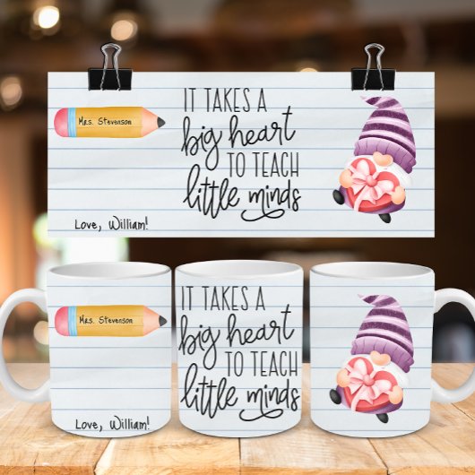 Lehrer-Wertschätzung mit Herz Kaffeetasse