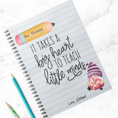 Lehrer-Wertschätzung mit Herz Notizblock