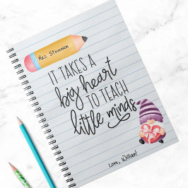 Lehrer-Wertschätzung mit Herz Notizblock