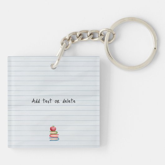 Lehrer-Wertschätzung mit Herz Schlüsselanhänger (Rückseite)