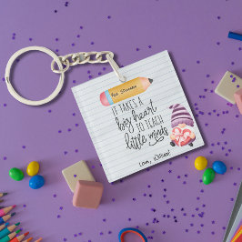 Lehrer-Wertschätzung mit Herz Schlüsselanhänger