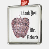 Lehrer Wertschätzung Mosaic Red Apple Vielen Dank Ornament Aus Metall (Links)