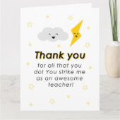 Lehrer Wertschätzung Niedliche Cloud Danke Karte (Vorderseite)