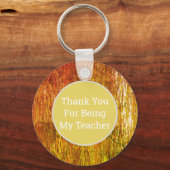 Lehrer Wertschätzung Orange Yellow Straw Vielen Da Schlüsselanhänger (Vorderseite)