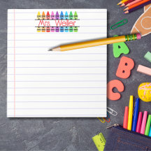 Lehrer Wertschätzung Personalisiert Red Crayon Lin