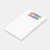 Lehrer Wertschätzung Personalisiert Red Crayon Lin Post-it Klebezettel (angewinkelt)