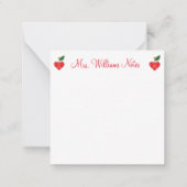 Lehrer Wertschätzung personalisierte niedliche Her Mitteilungskarte (Rückseite)