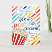 Lehrer Wertschätzung Popcorn danke CARD HOLDER Karte (Vorderseite)