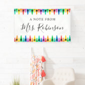 Lehrer Wertschätzung Rainbow Crayon Banner (Insitu)