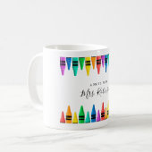 Lehrer Wertschätzung Rainbow Crayon Kaffeetasse (Vorderseite Links)